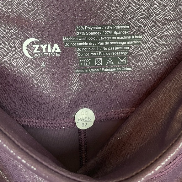 Zyia NWT Metallic Plus Light n Tight Hi-rise 7/8 24" Size 4 - Picture 7 of 9